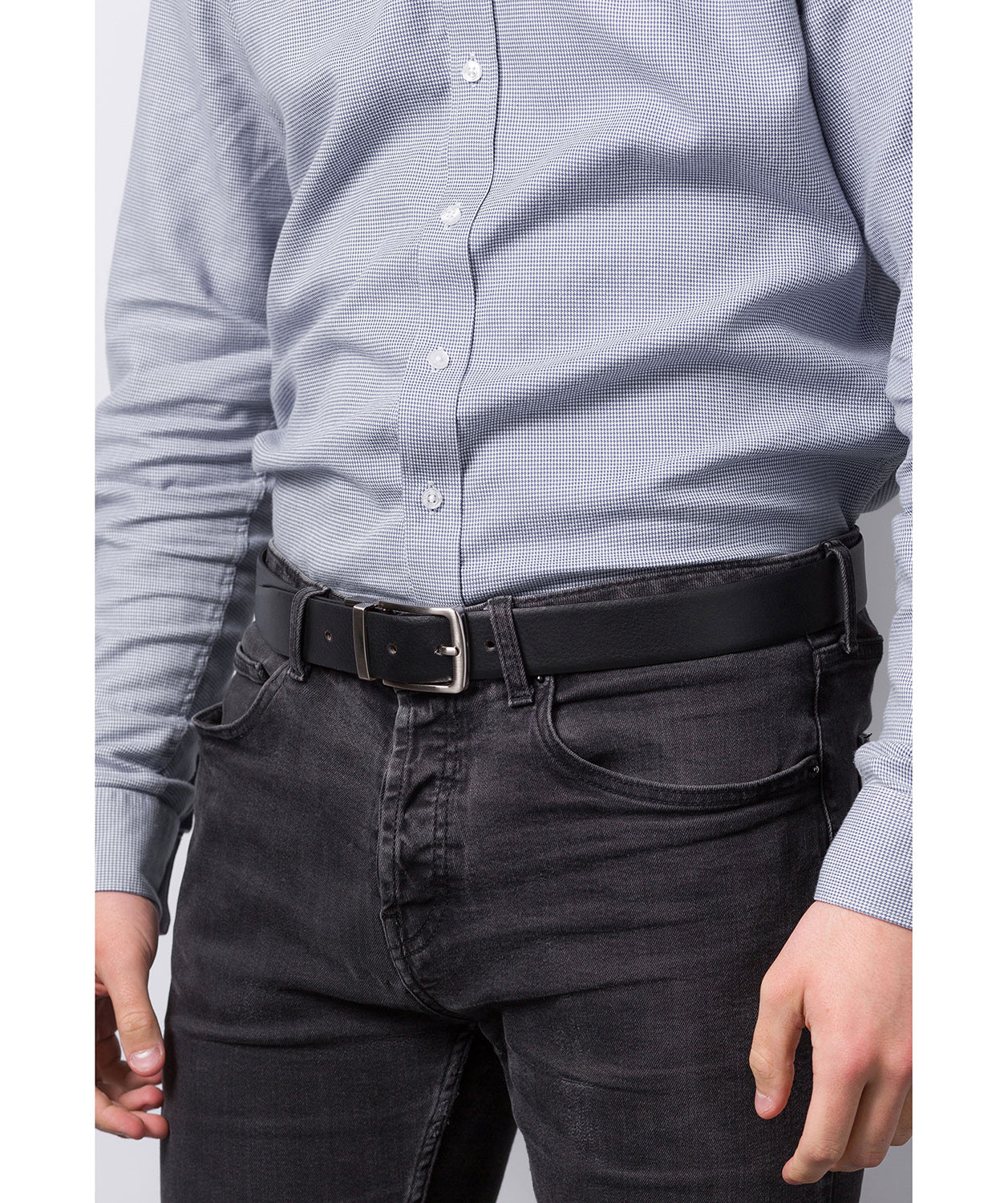 Black and Brown Reversible Pure Luxuries Leather Men's Belt