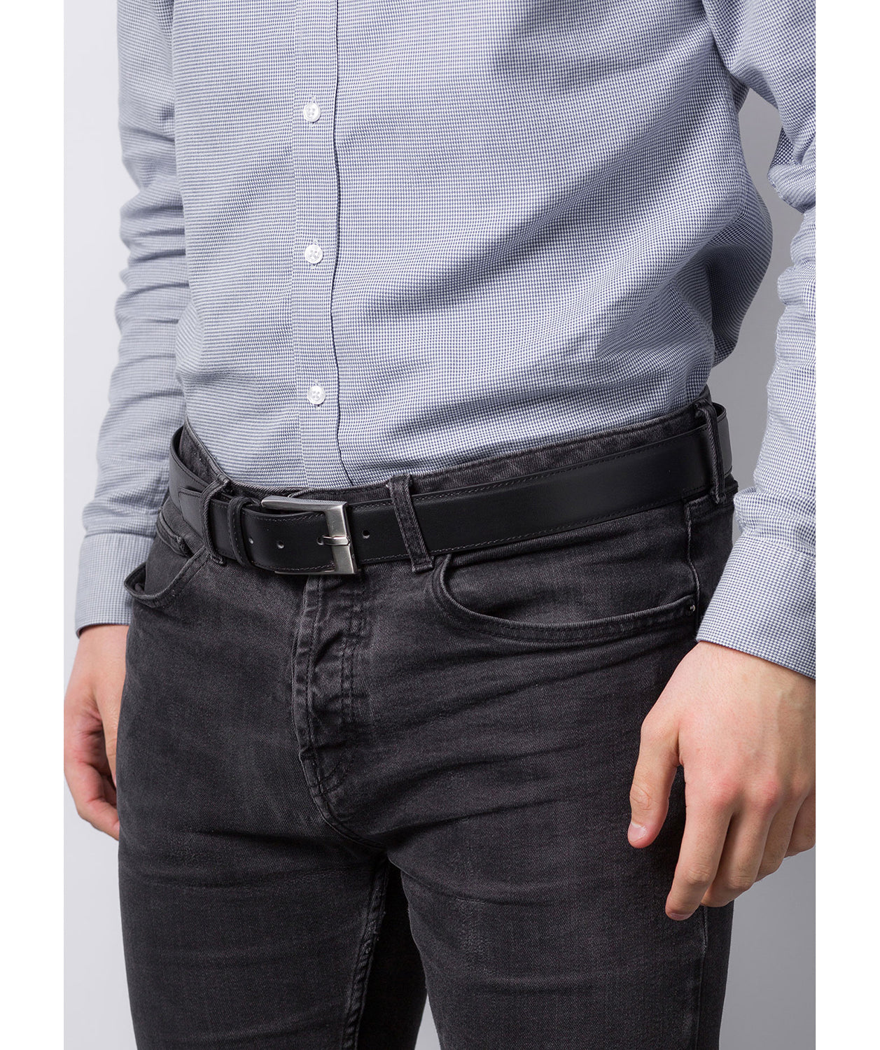 Black Pure Luxuries Leather Men's Belt