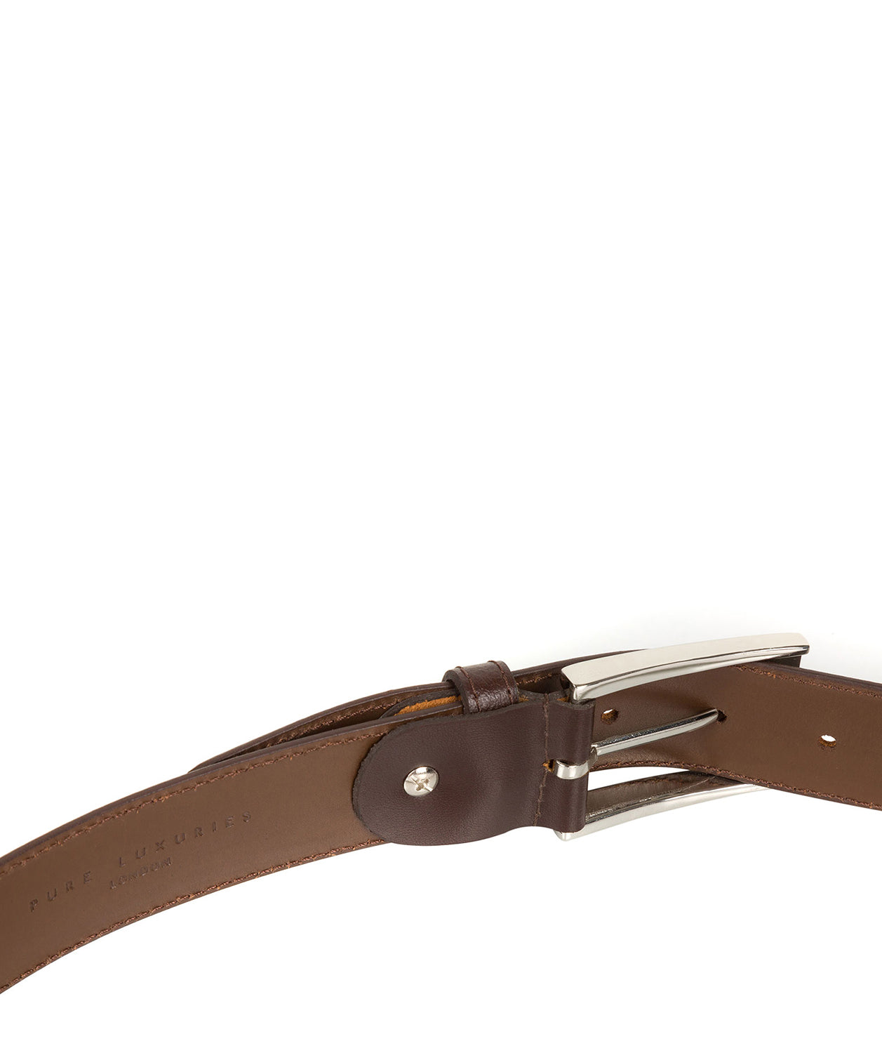 Dark Brown Pure Luxuries Leather Men's Belt