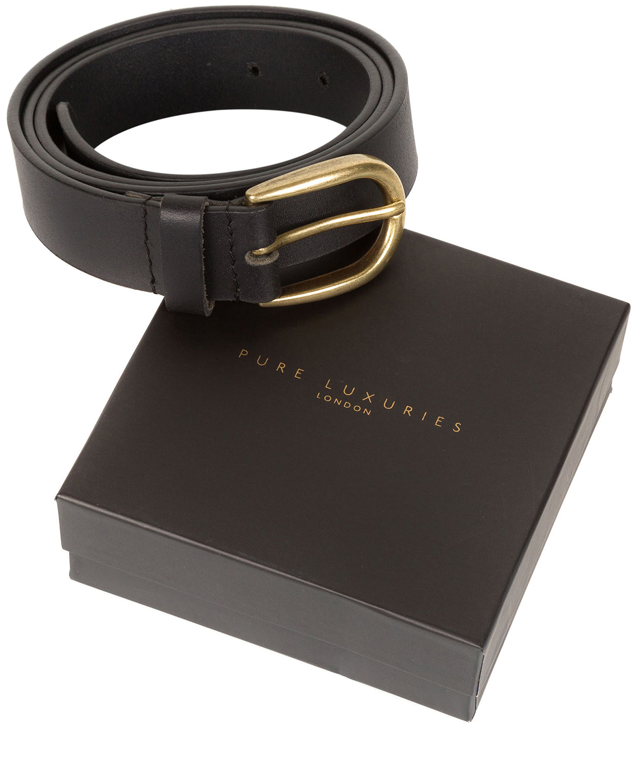 Black Luxury Leather Ladies' Belt