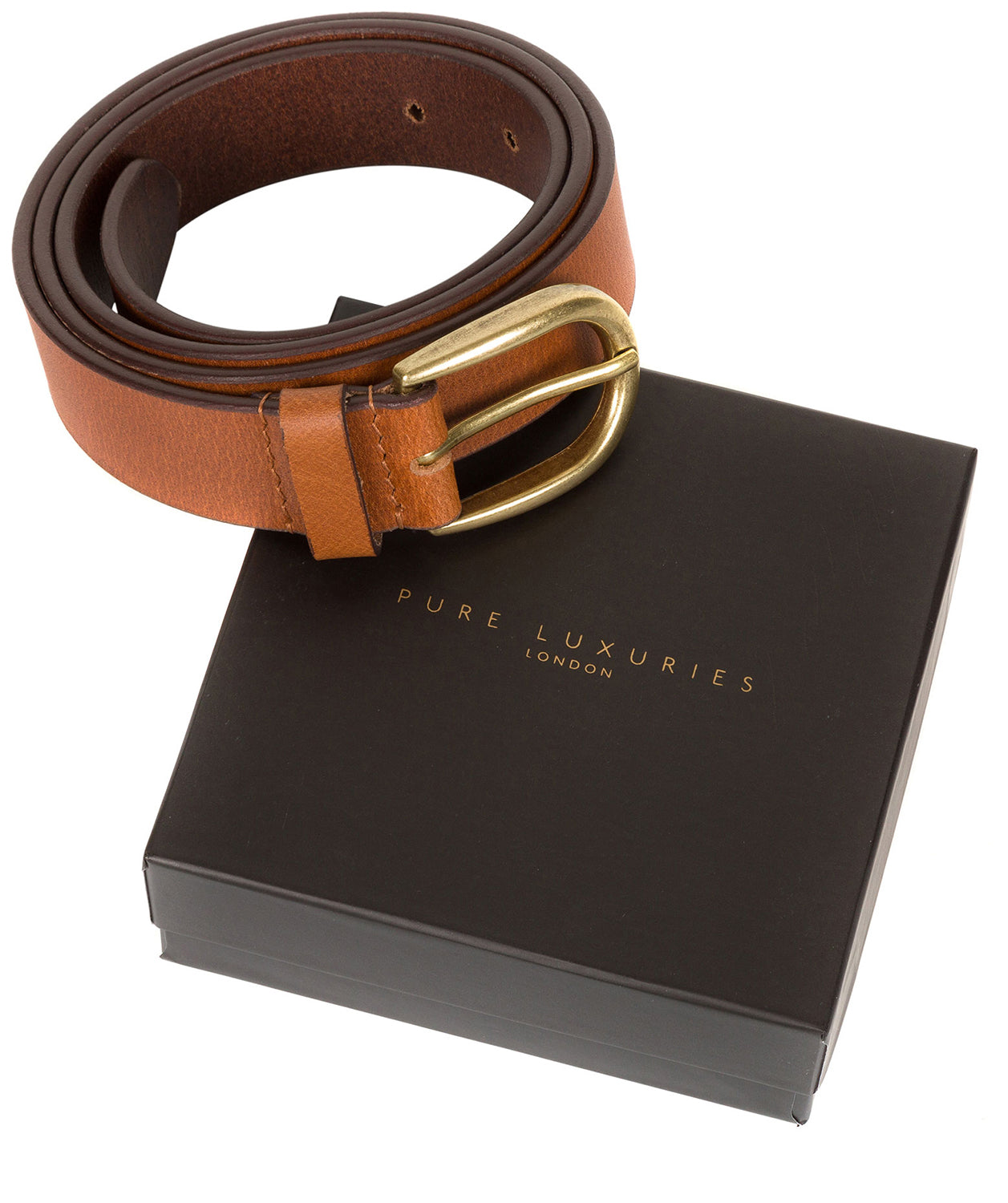 Tan Luxury Leather Ladies' Belt