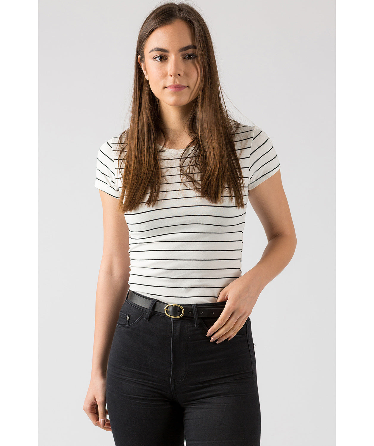 Black Quality Leather Ladies' Belt