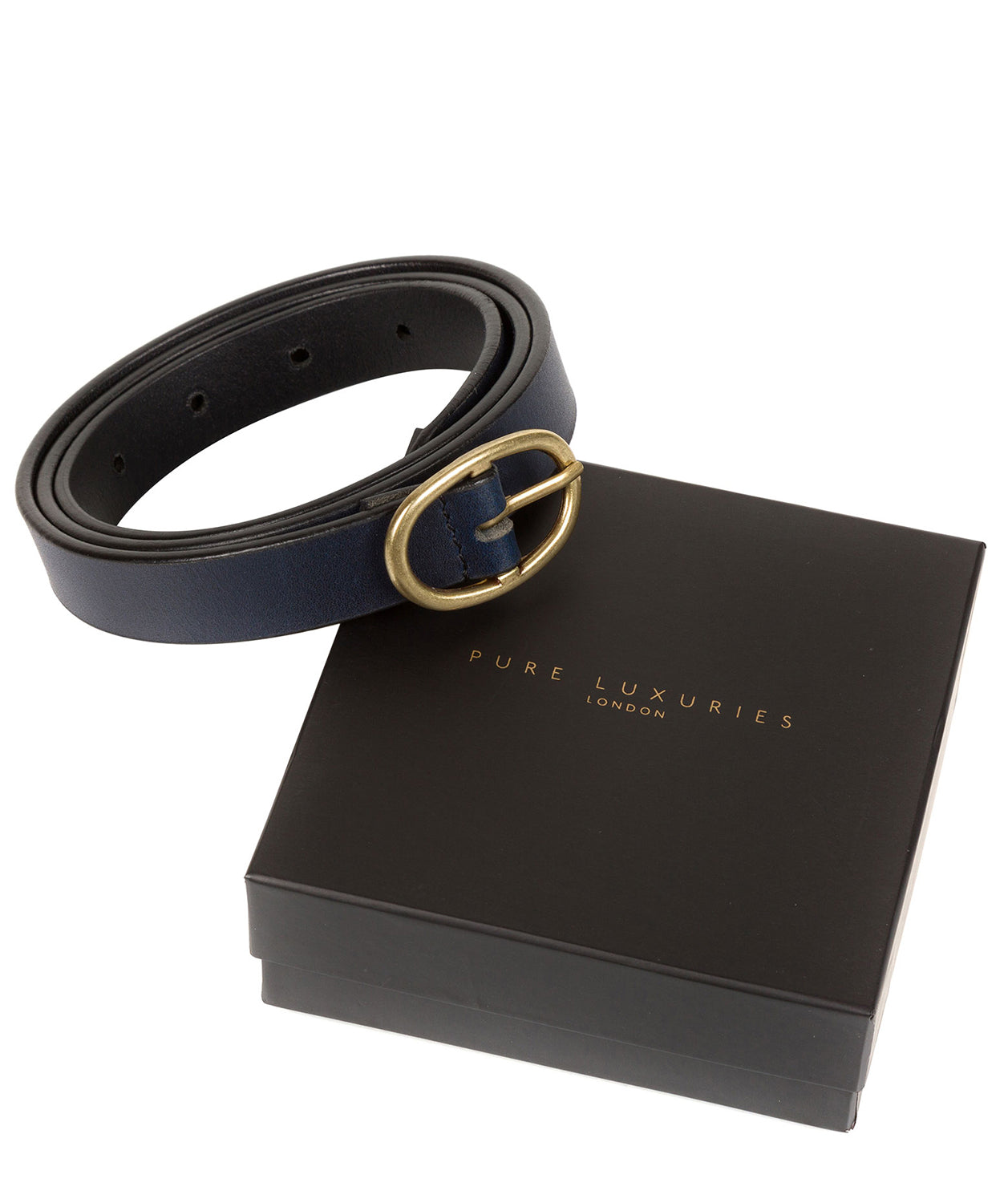 Navy Quality Leather Ladies' Belt