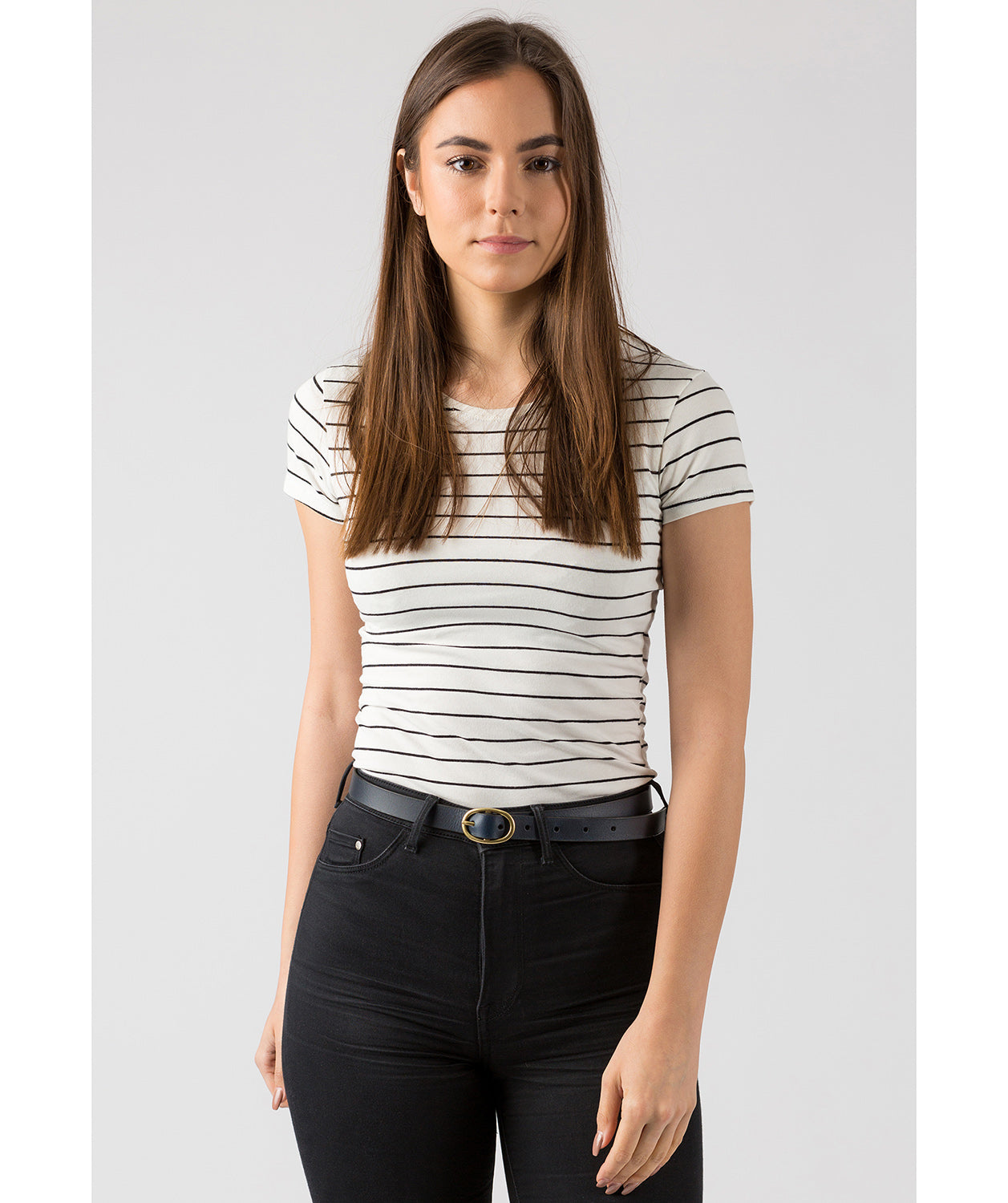 Navy Quality Leather Ladies' Belt