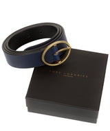 Navy Fine Leather Ladies' Belt