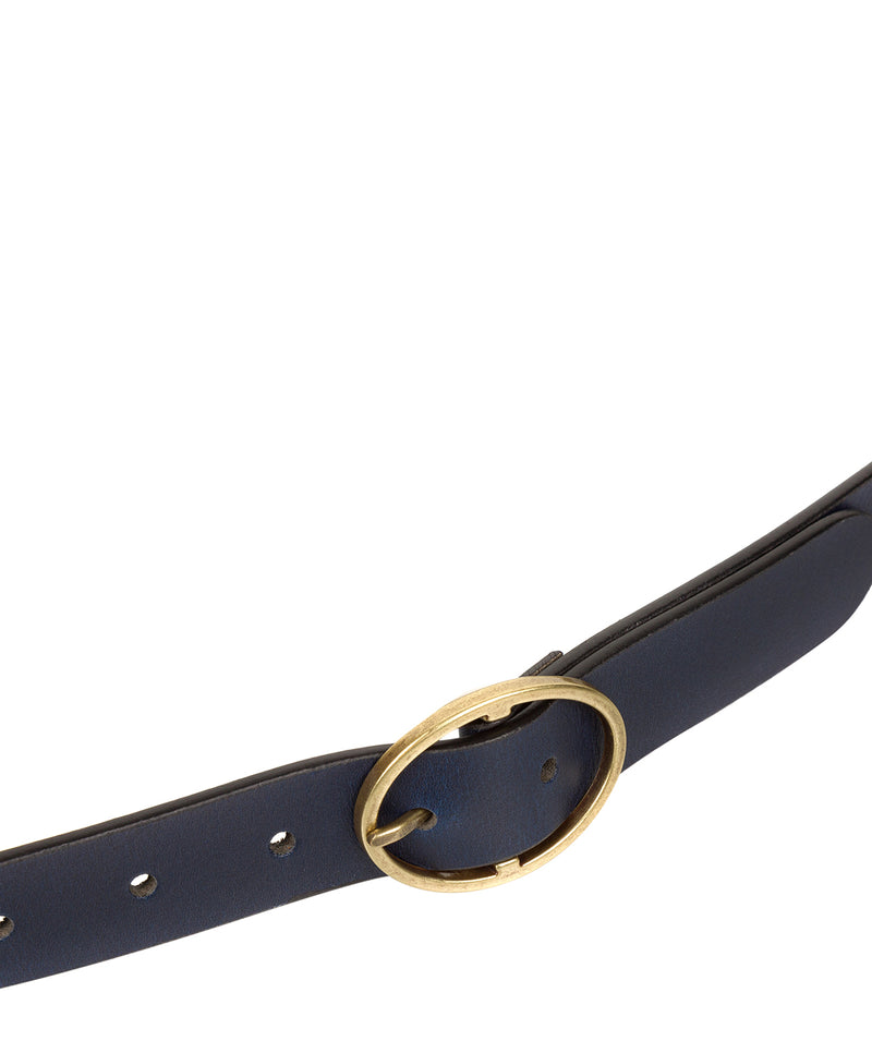 Navy Fine Leather Ladies' Belt