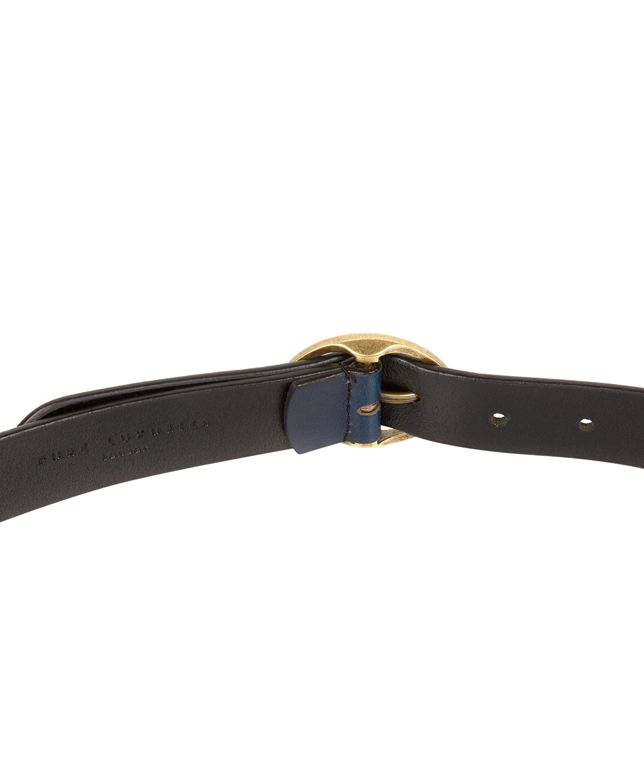 Navy Fine Leather Ladies' Belt