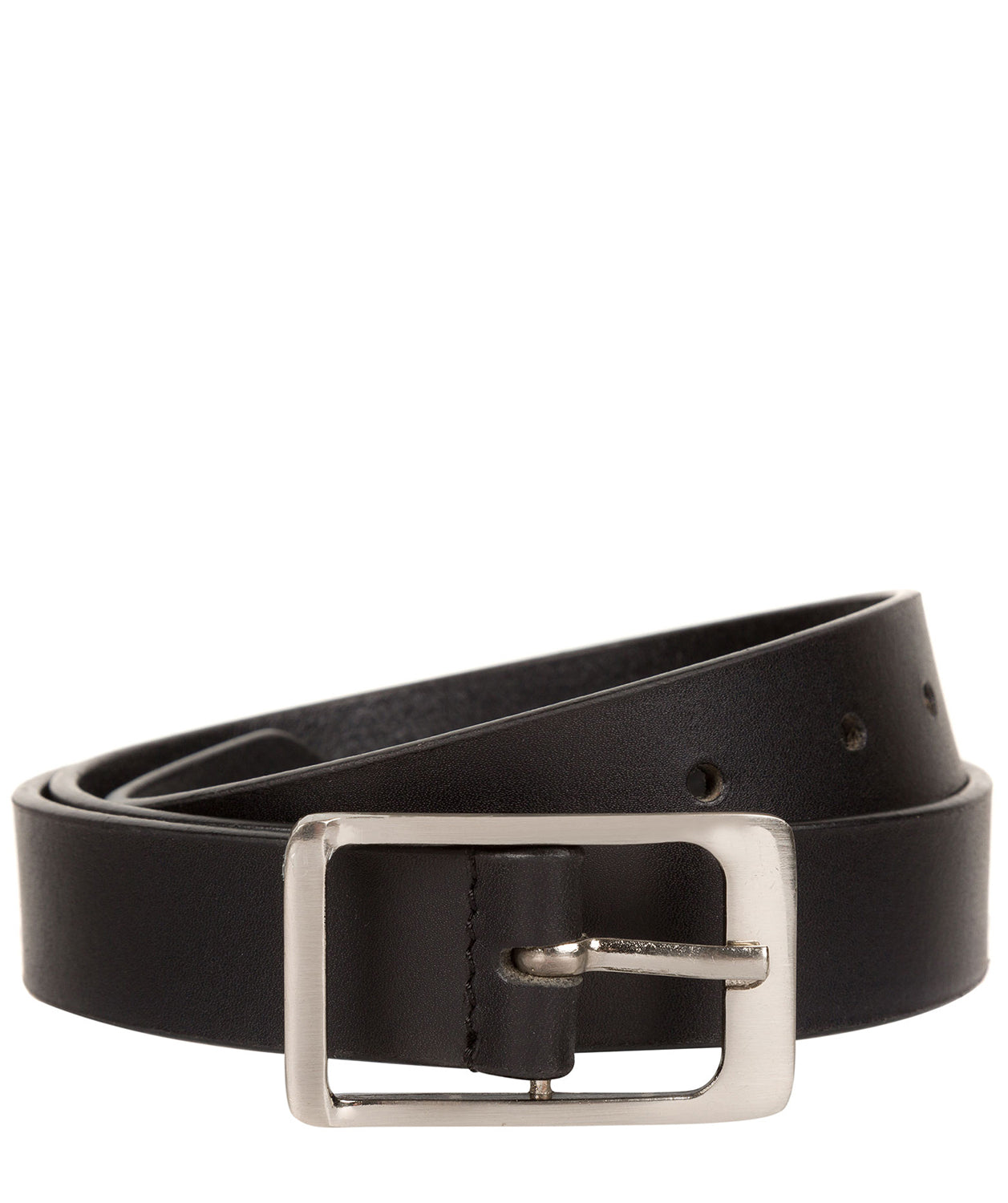 Black Genuine Leather Ladies' Belt