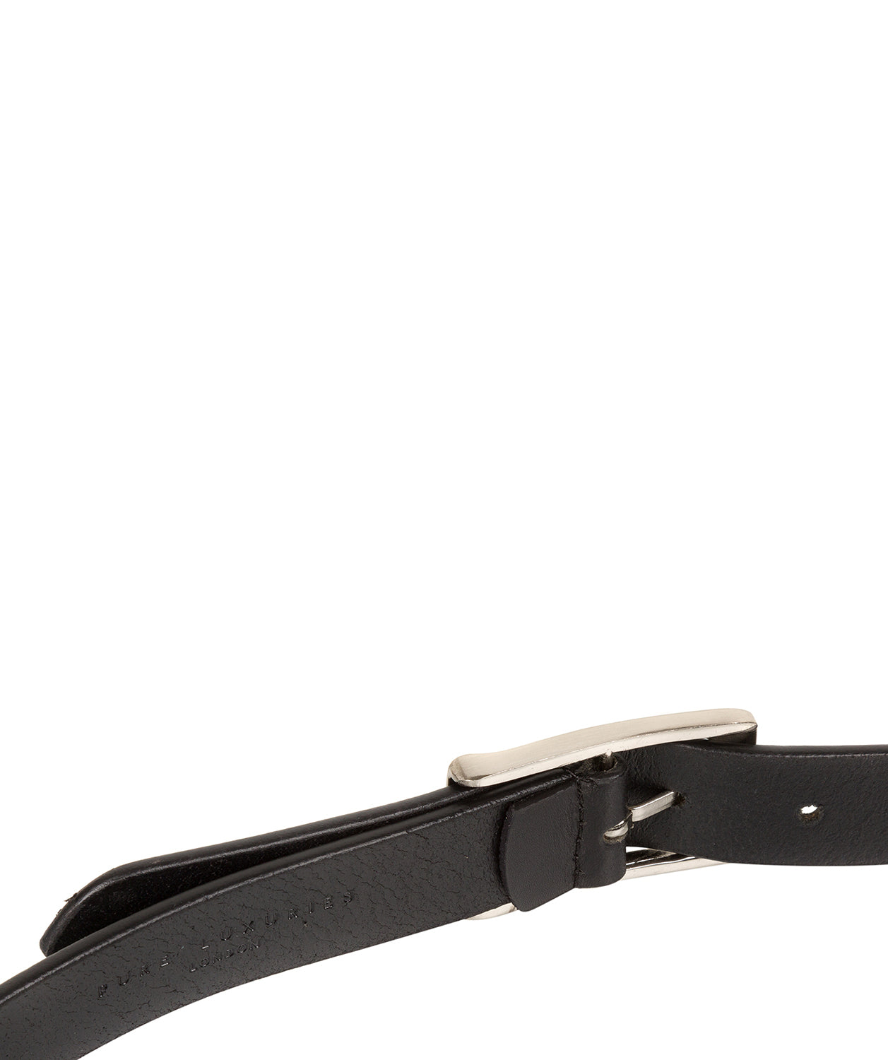 Black Genuine Leather Ladies' Belt