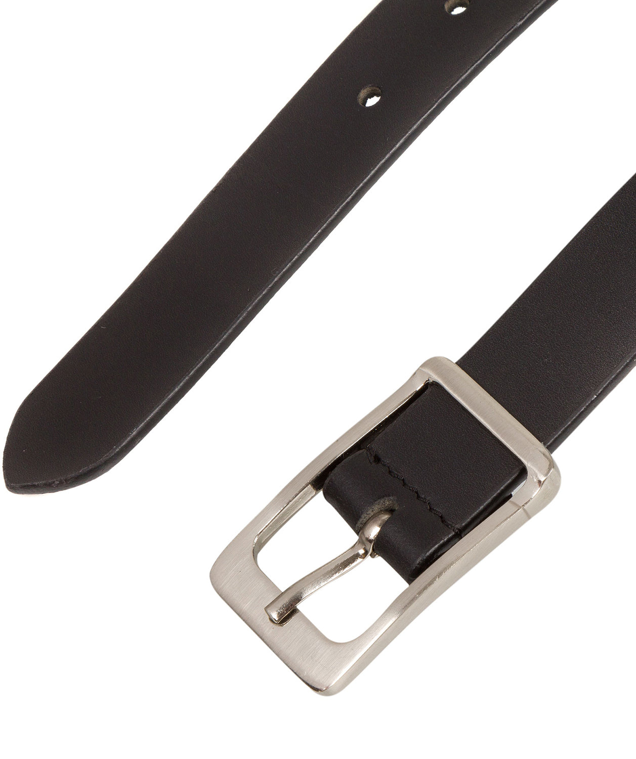 Black Genuine Leather Ladies' Belt