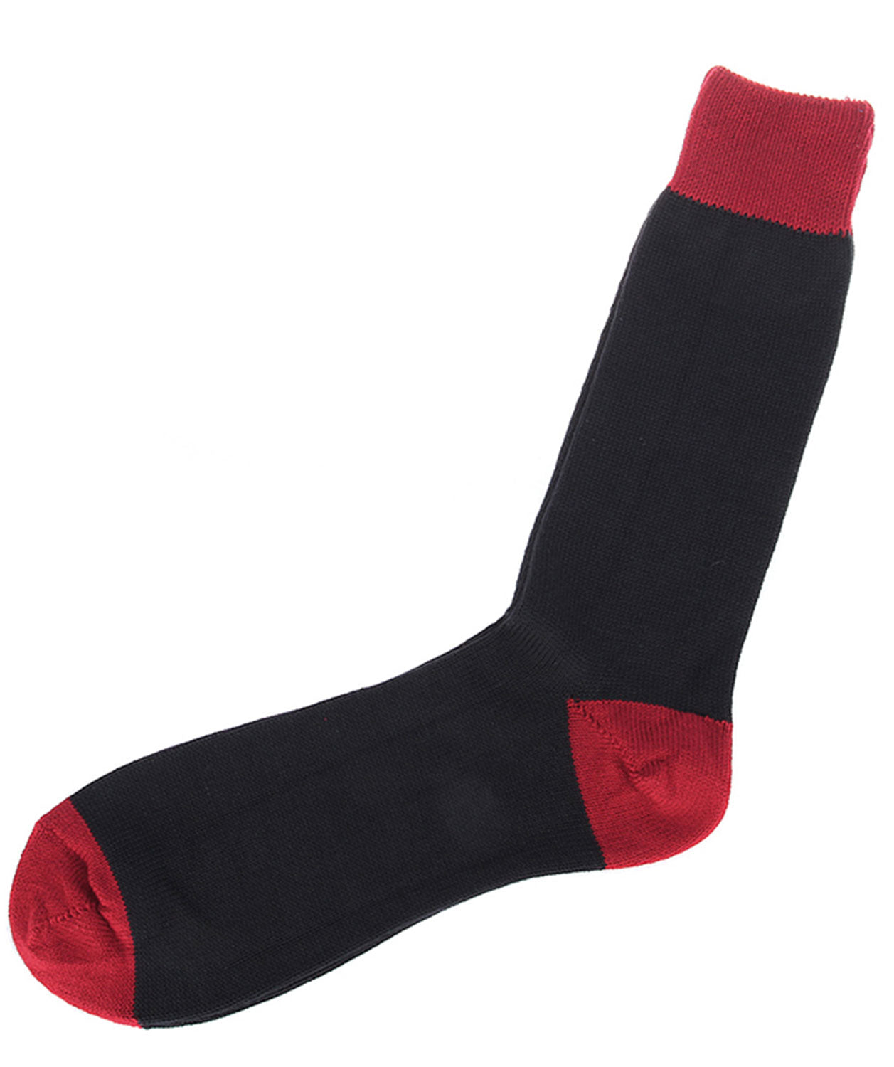 Anthracite & Red Cotton Socks