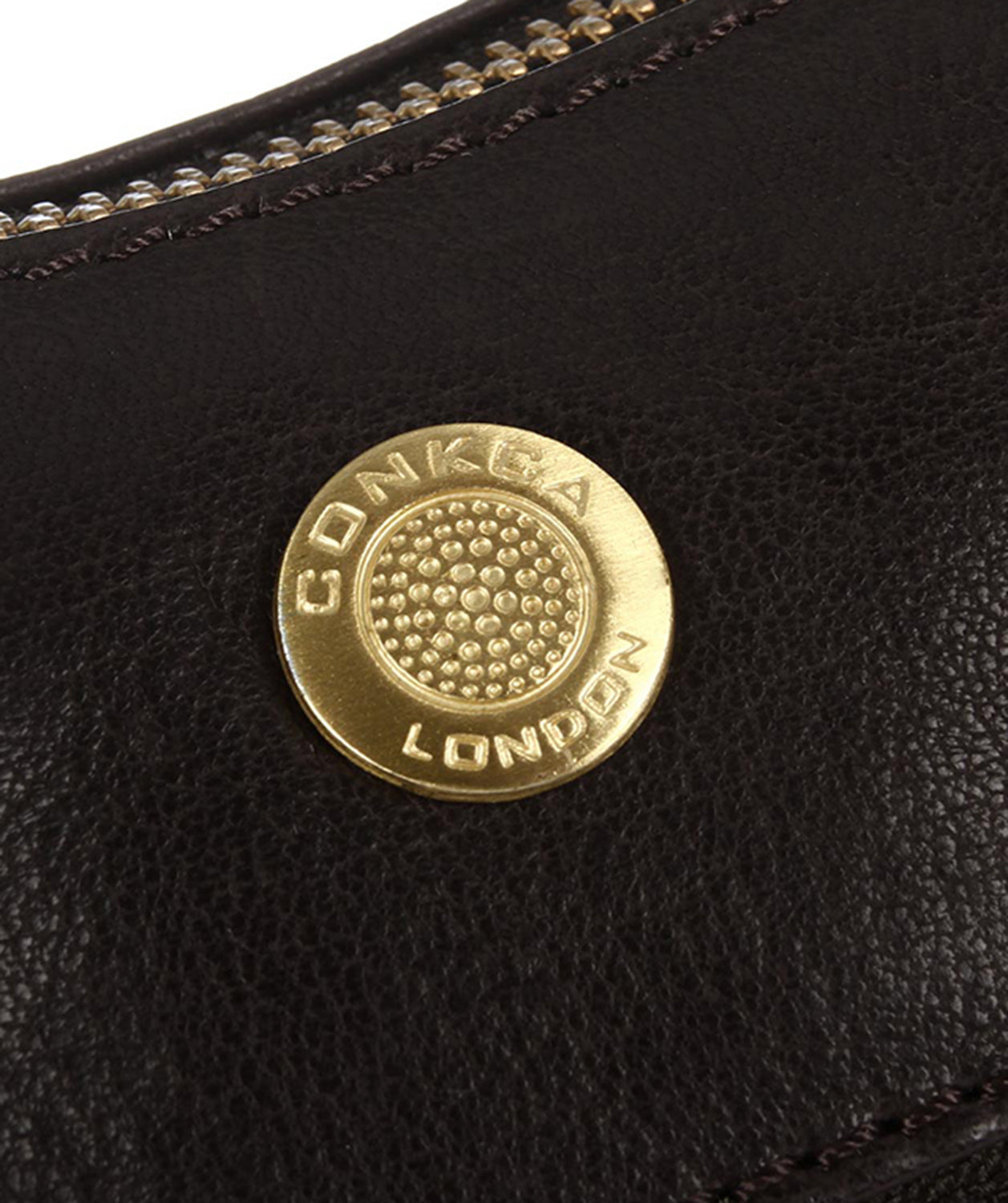 'Ginny' Vintage Brown Tumbled Leather Shoulder Bag