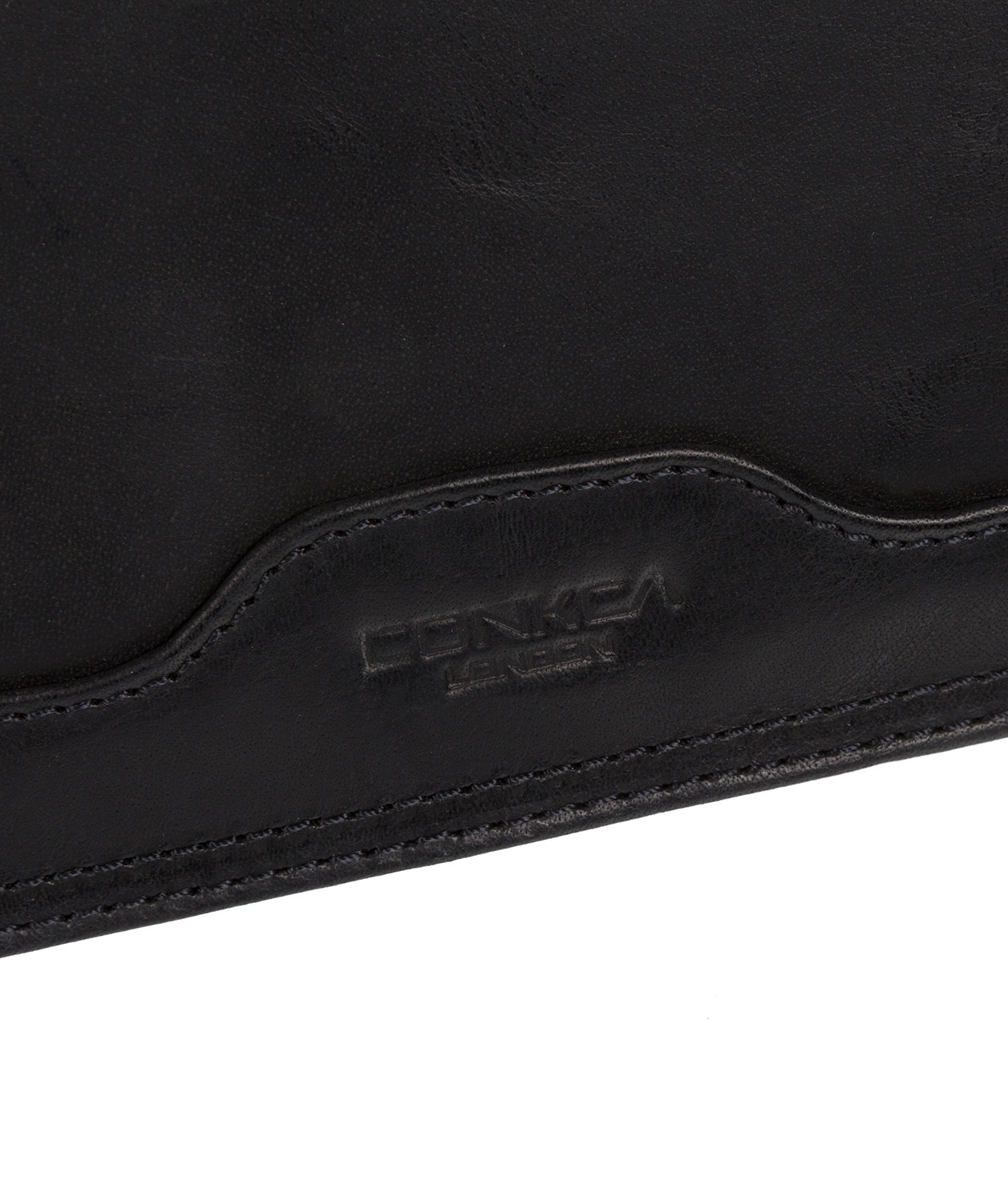 'Islington' Black Buffalo Leather Messenger Bag