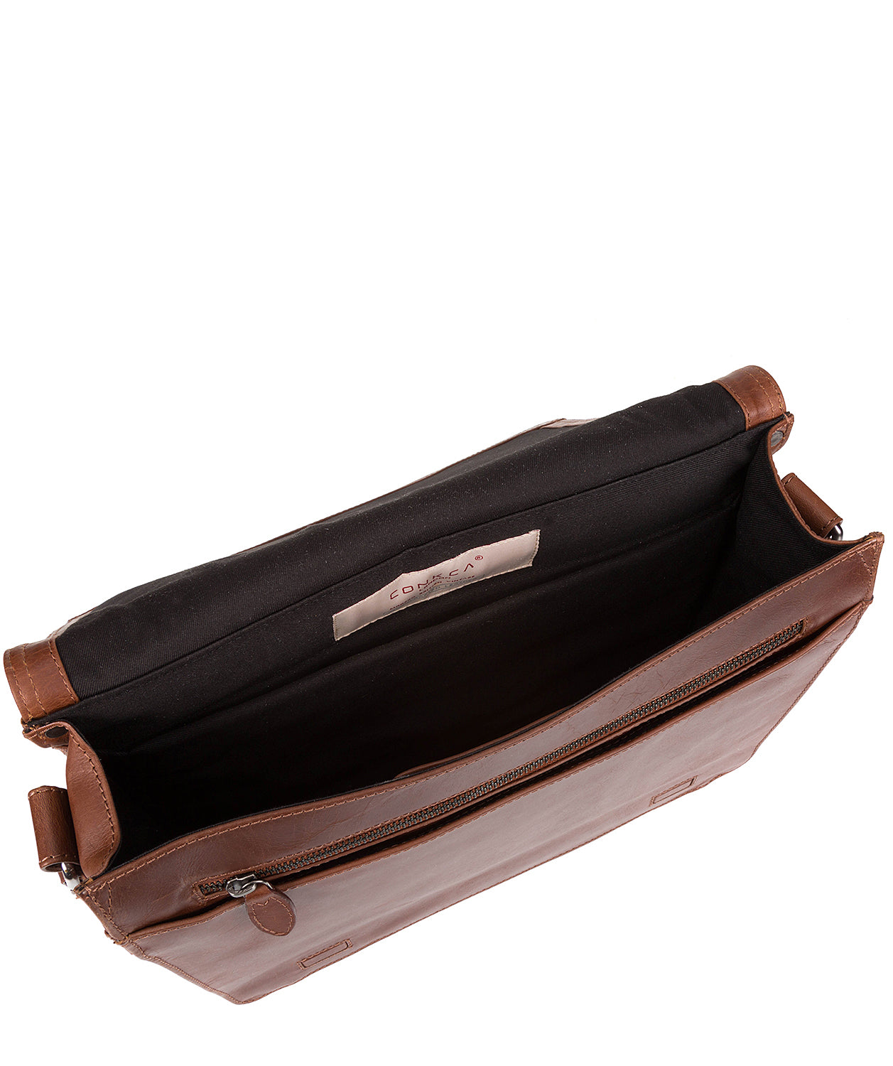 'Islington' Conker Brown Natural Cowhide Messenger Bag