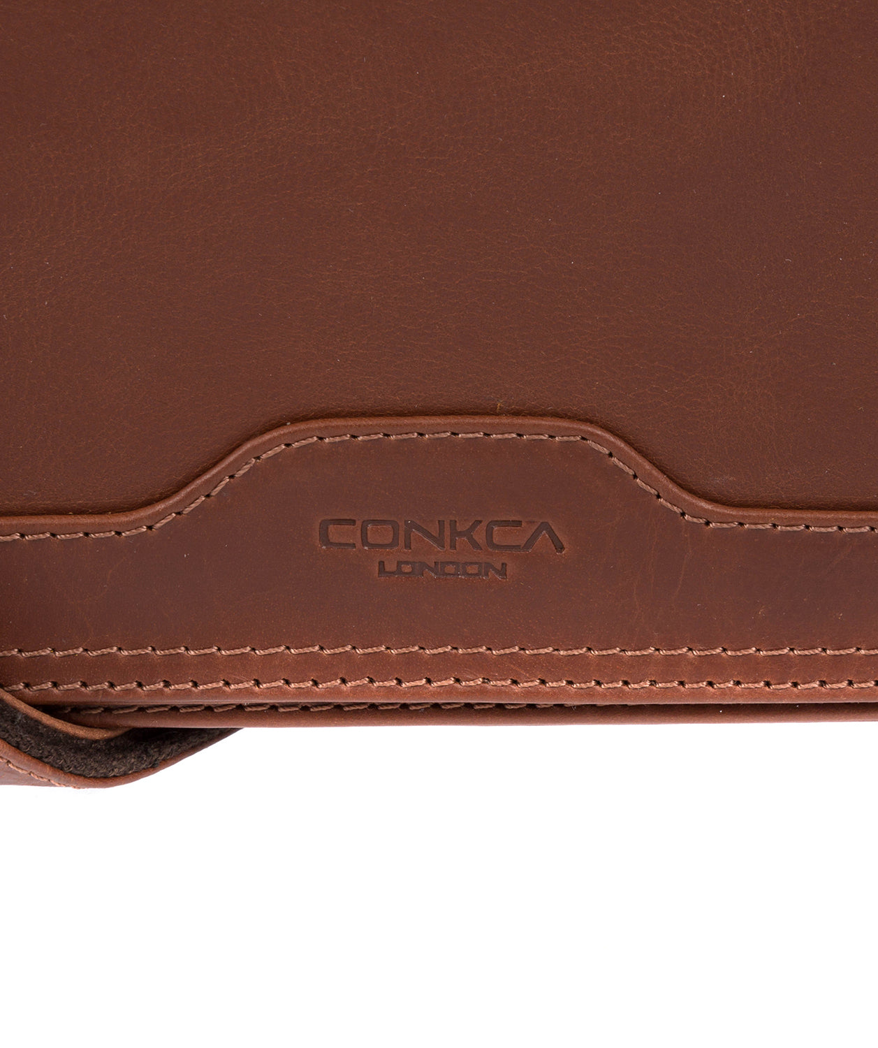 'Islington' Conker Brown Natural Cowhide Messenger Bag