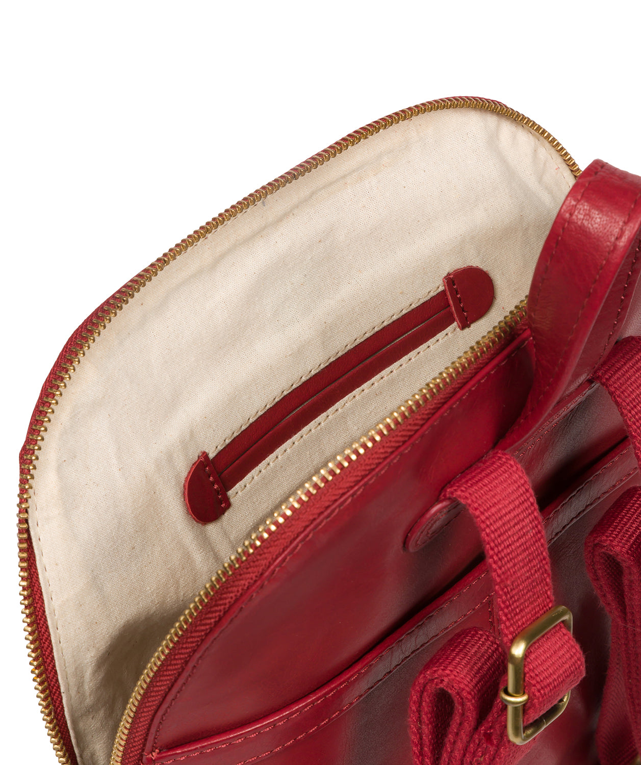 'Francisca' Chilli Pepper Leather Backpack