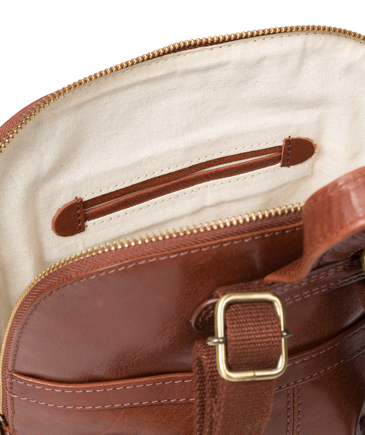 'Francisca' Conker Brown Leather Backpack