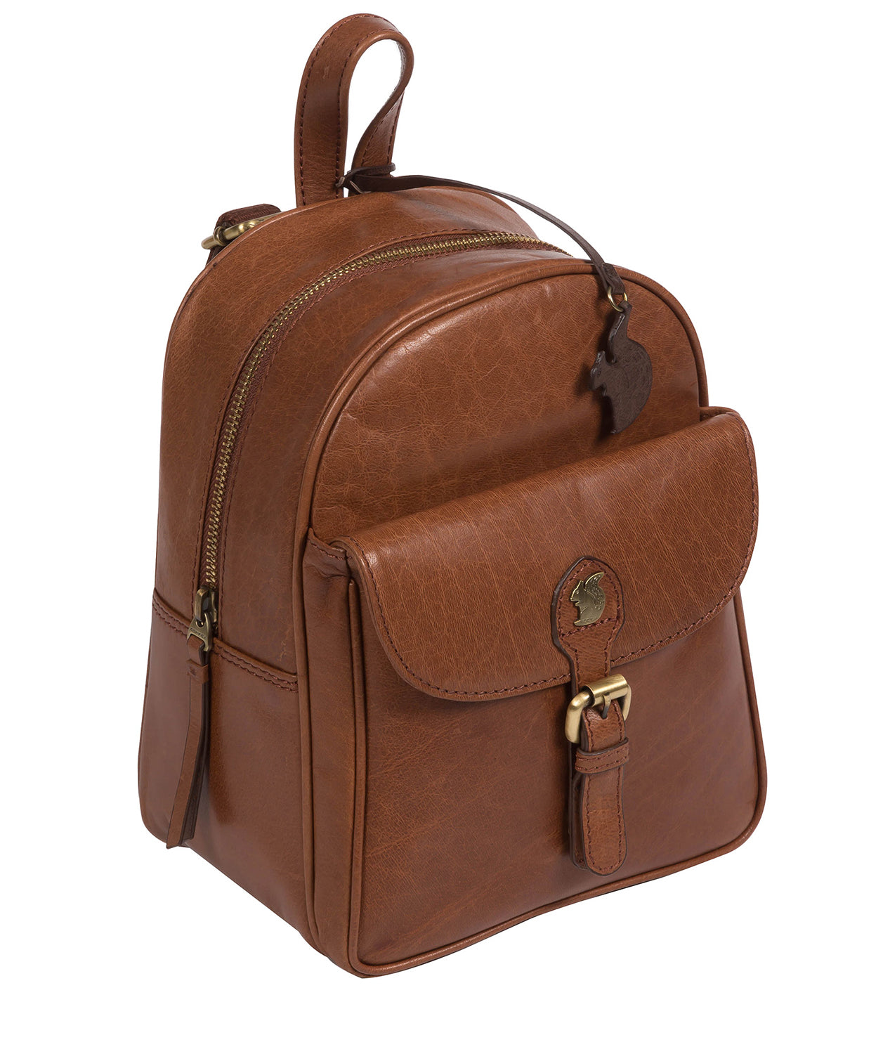 'Eloise' Conker Brown Leather Backpack