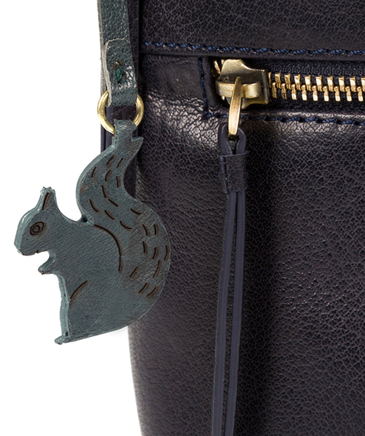'Georgia' Navy Leather Shoulder Bag image 6