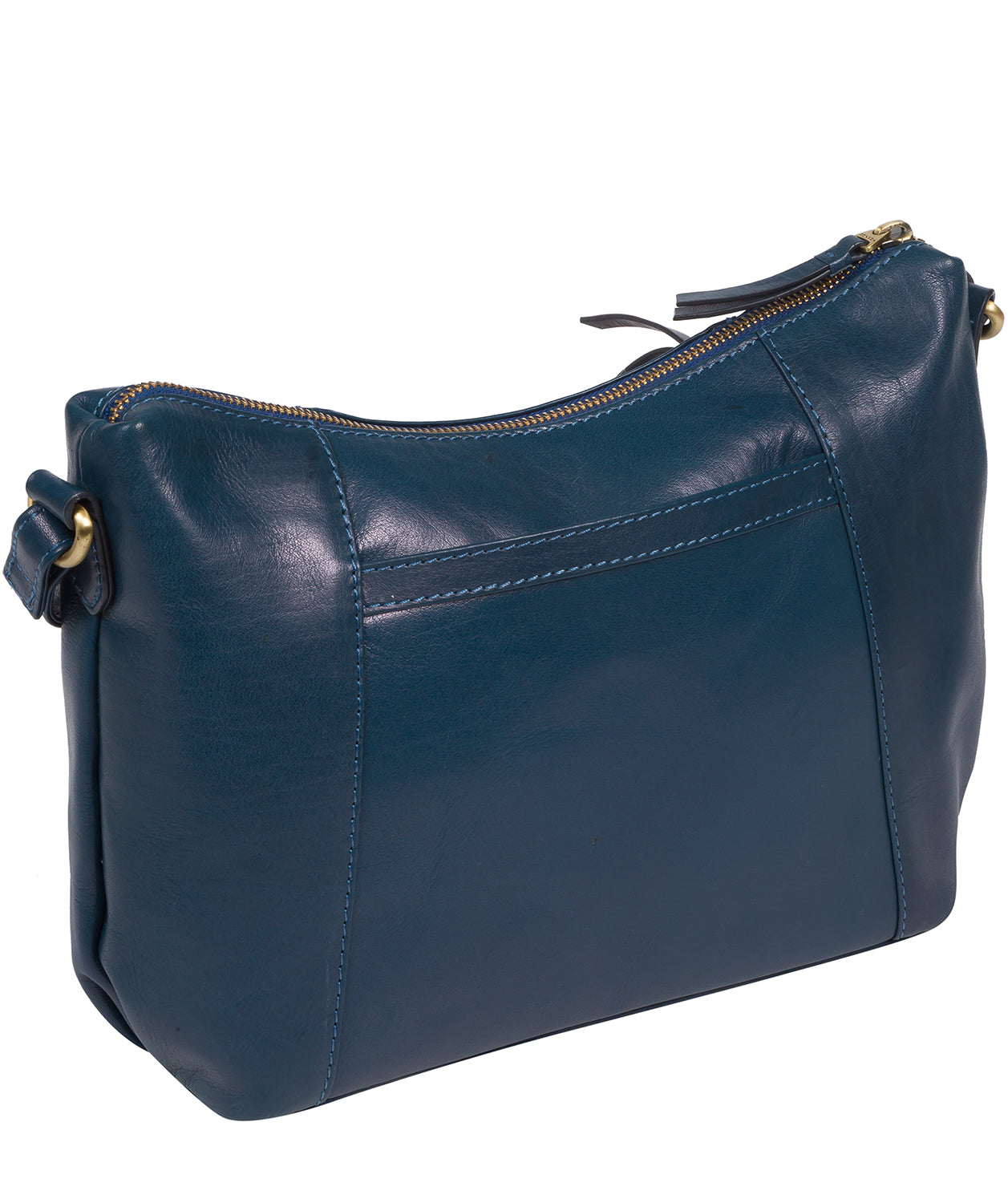 'Esta' Snorkel Blue Leather Cross Body Bag