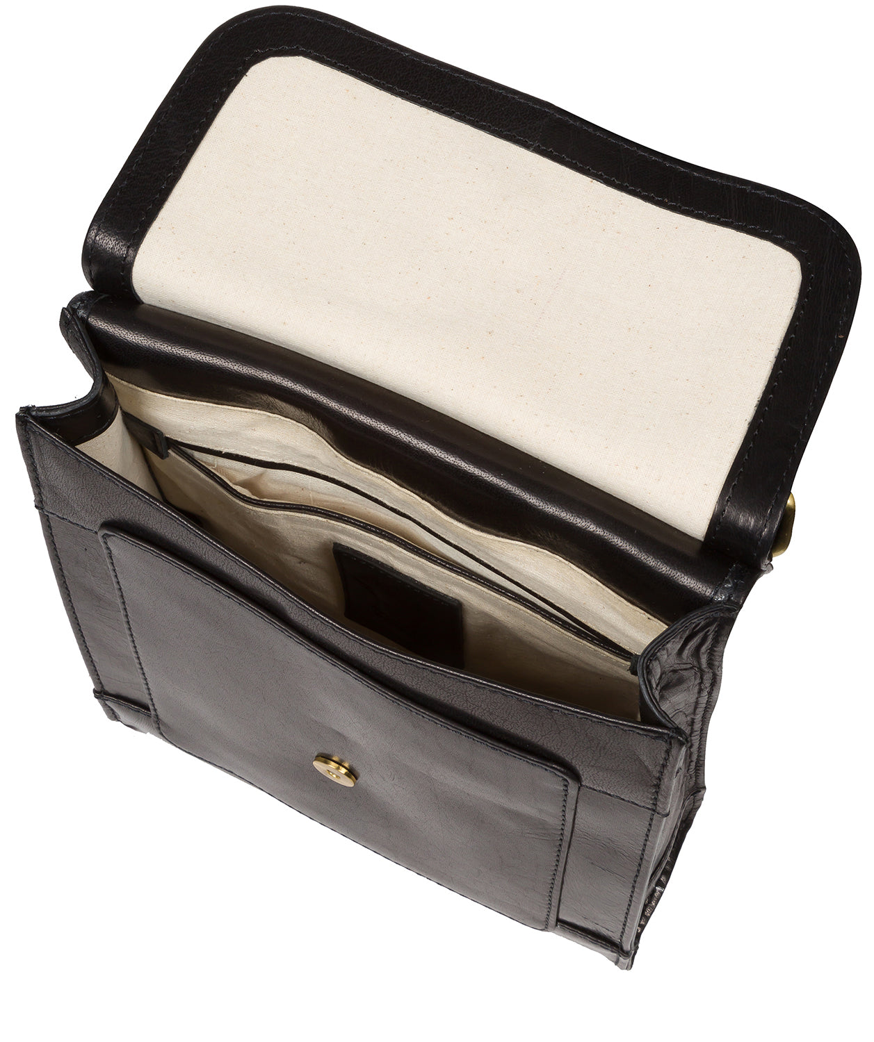 Conkca London Originals Collection #product-type#: 'Sasha' Black Leather Cross Body Bag