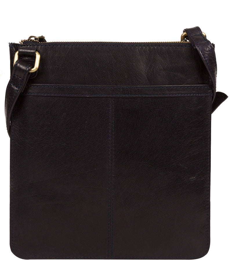 'Lauryn' Navy Leather Cross Body Bag Pure Luxuries London