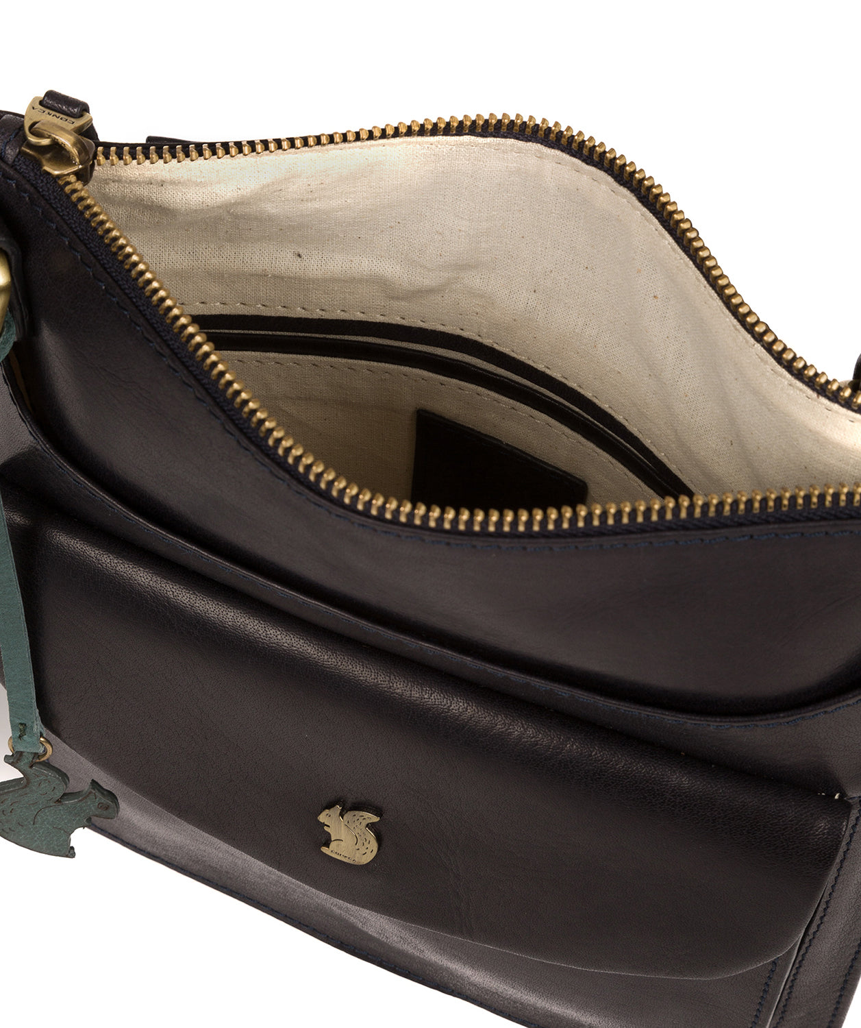 'Lauryn' Navy Leather Cross Body Bag Pure Luxuries London