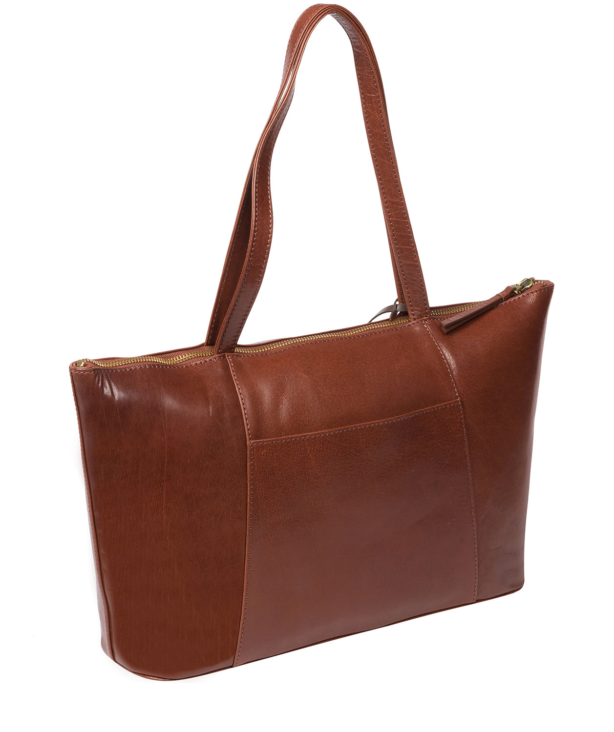 'Clover' Conker Brown Leather Tote Bag