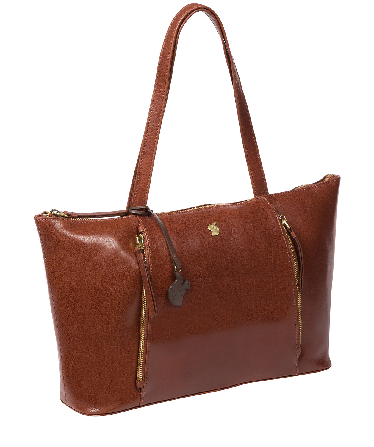 'Clover' Conker Brown Leather Tote Bag