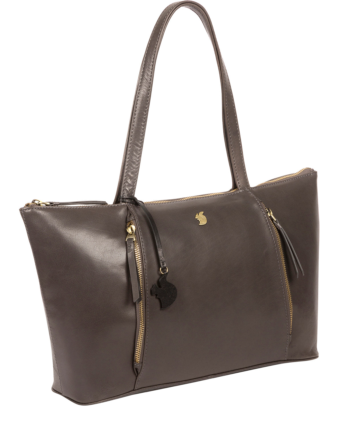 'Clover' Slate Leather Tote Bag image 5