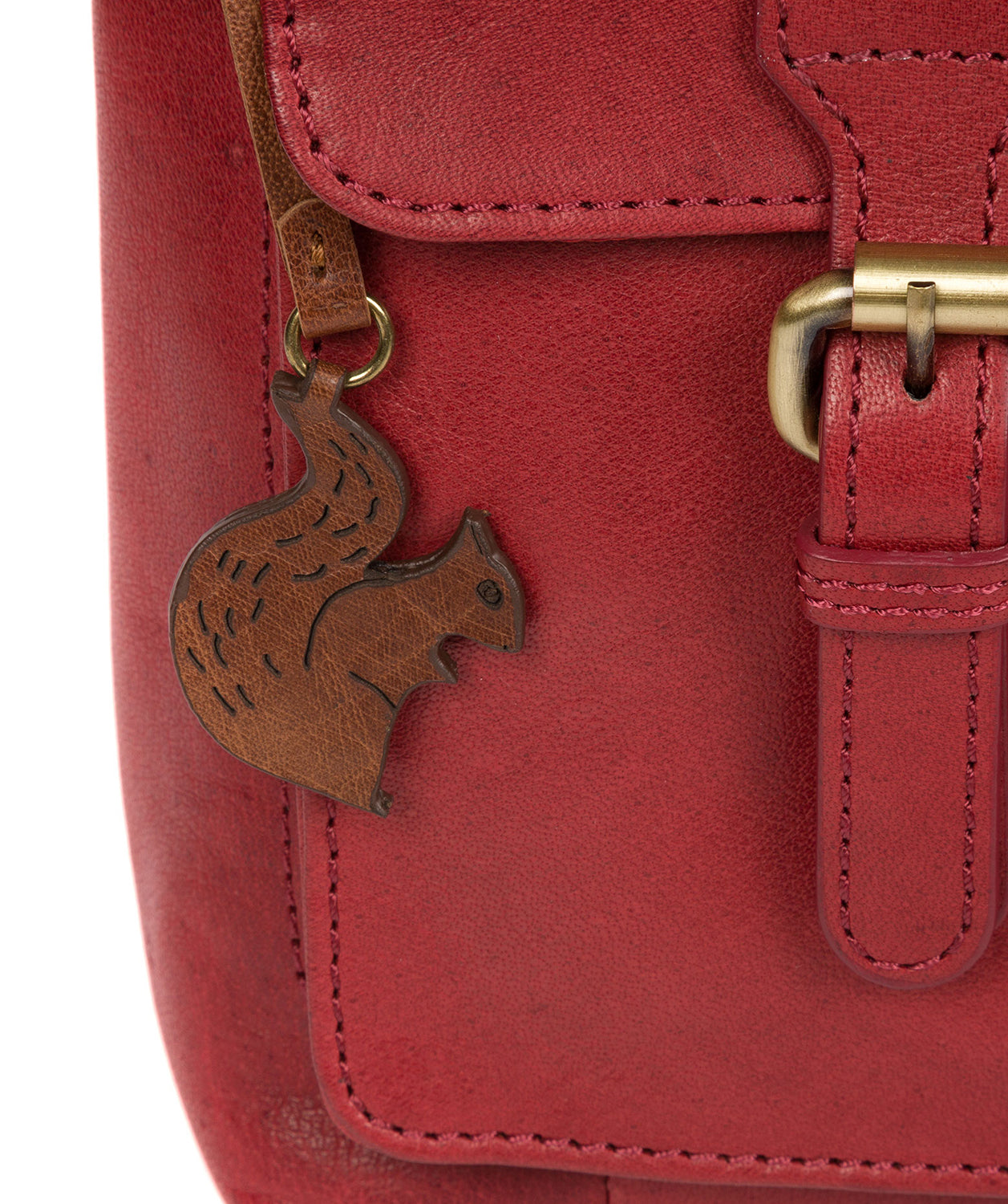 'Nancie' Chilli Pepper Leather Shoulder Bag image 3