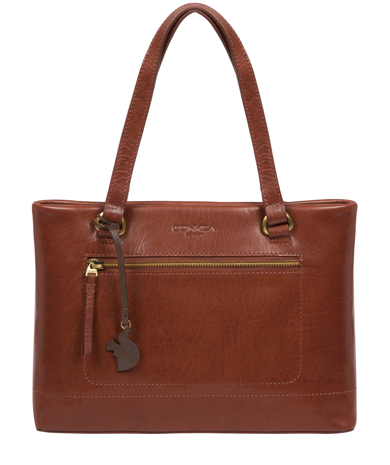 'Alice' Conker Brown Leather Handbag