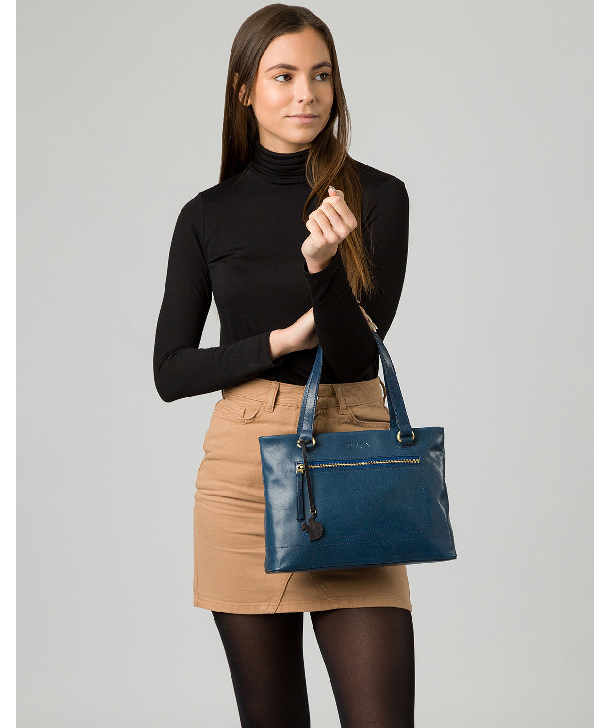 'Alice' Snorkel Blue Leather Handbag image 2