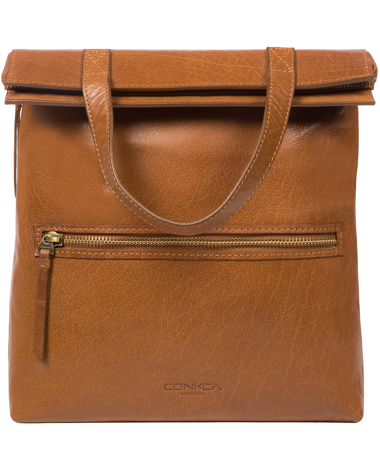 'Anoushka' Dark Tan Leather Backpack