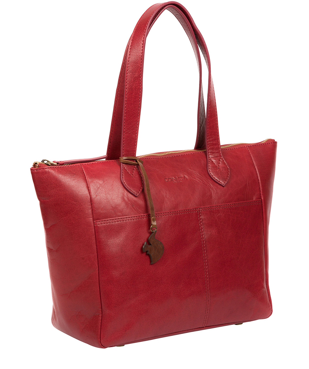 'Harp' Chilli Pepper Leather Tote Bag image 5