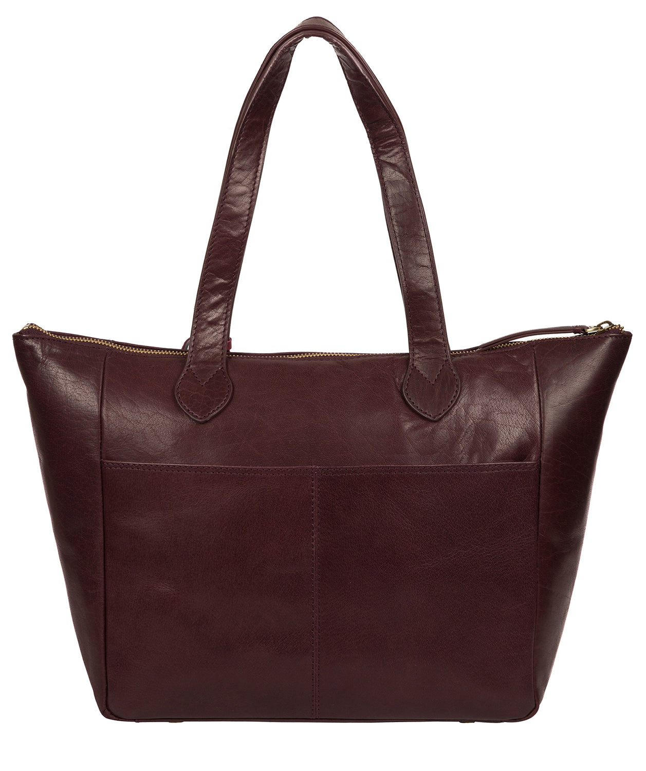 'Harp' Plum Leather Tote Bag image 3