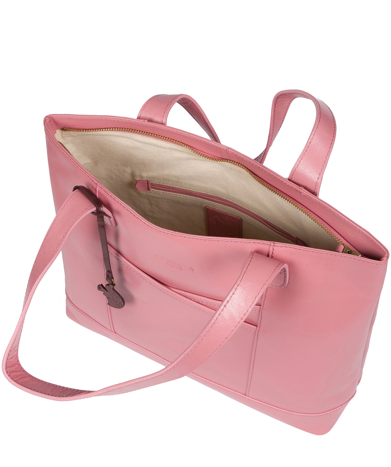 'Patience' Blush Leather Tote Bag