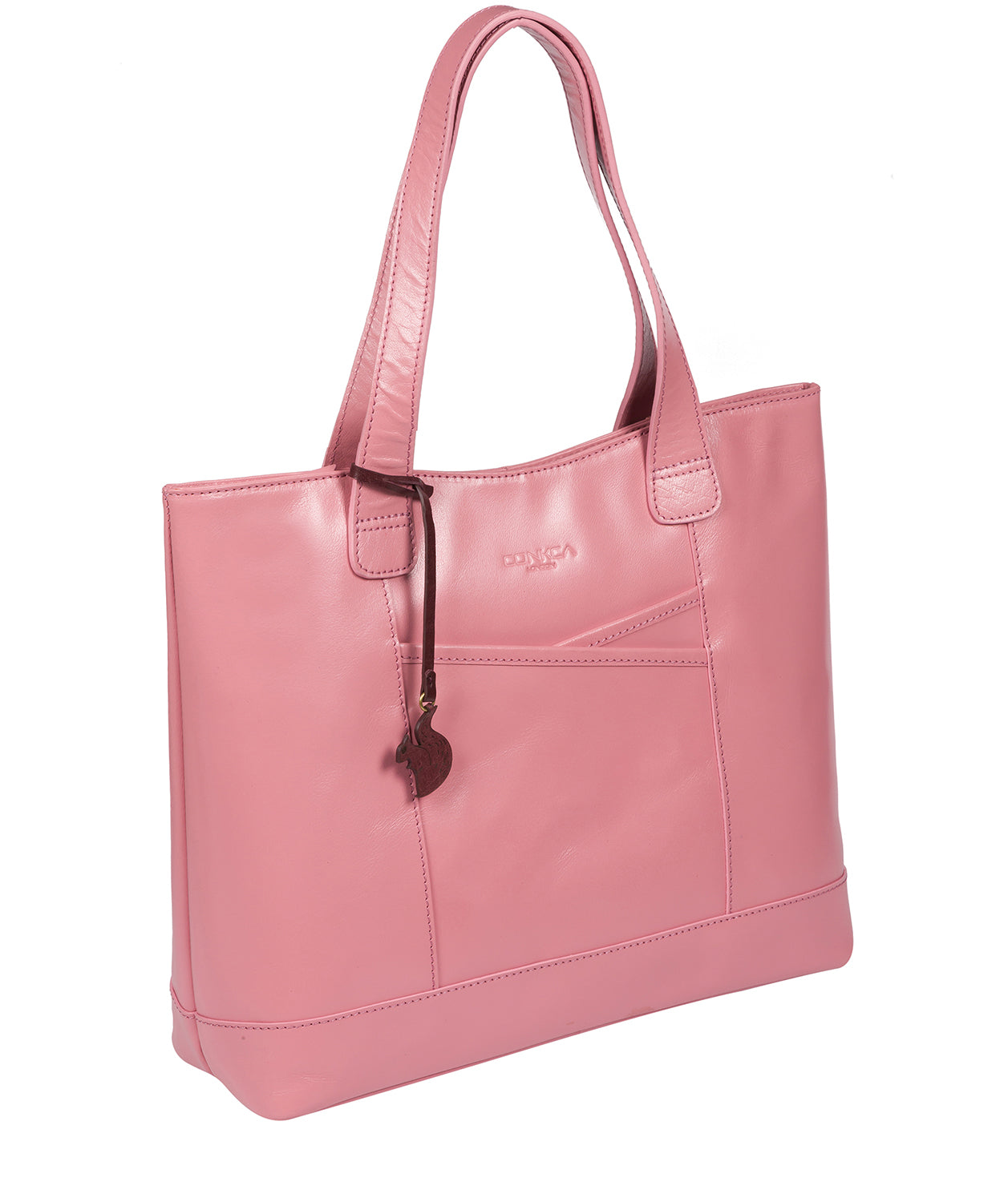 'Patience' Blush Leather Tote Bag