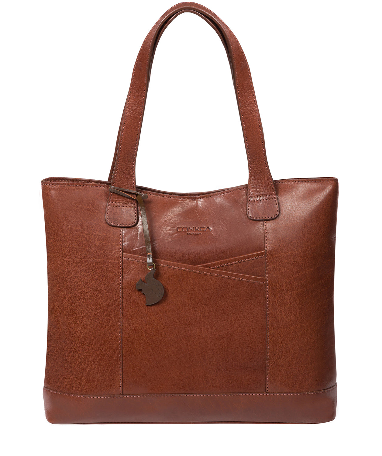 'Patience' Conker Brown Leather Tote Bag