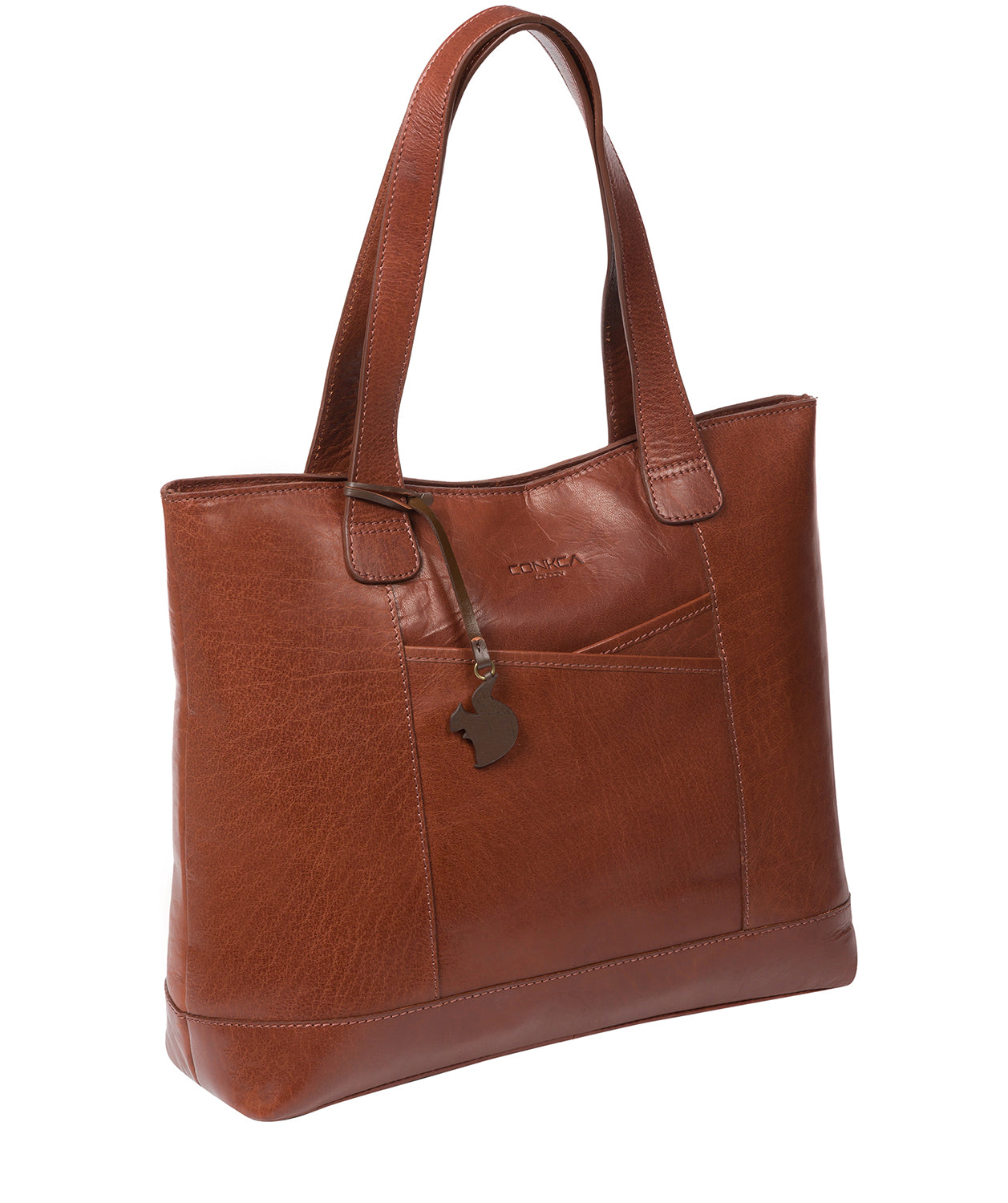 'Patience' Conker Brown Leather Tote Bag