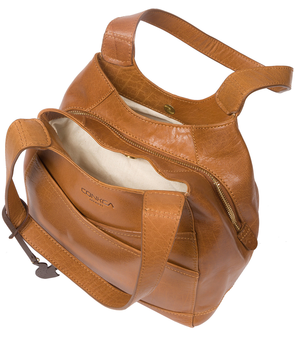 'Juliet' Dark Tan Leather Handbag
