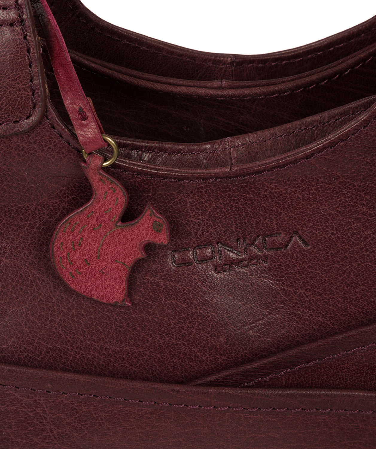 'Juliet' Plum Leather Handbag image 6