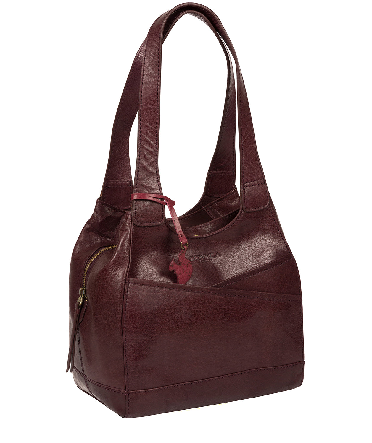 'Juliet' Plum Leather Handbag image 7