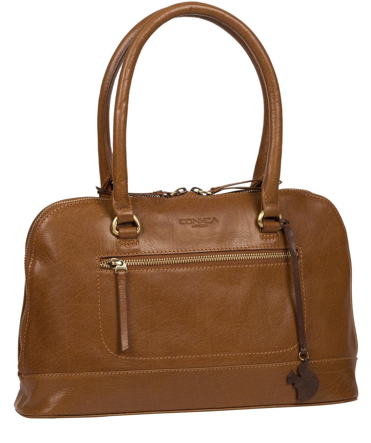 'Bailey' Dark Tan Leather Handbag image 5