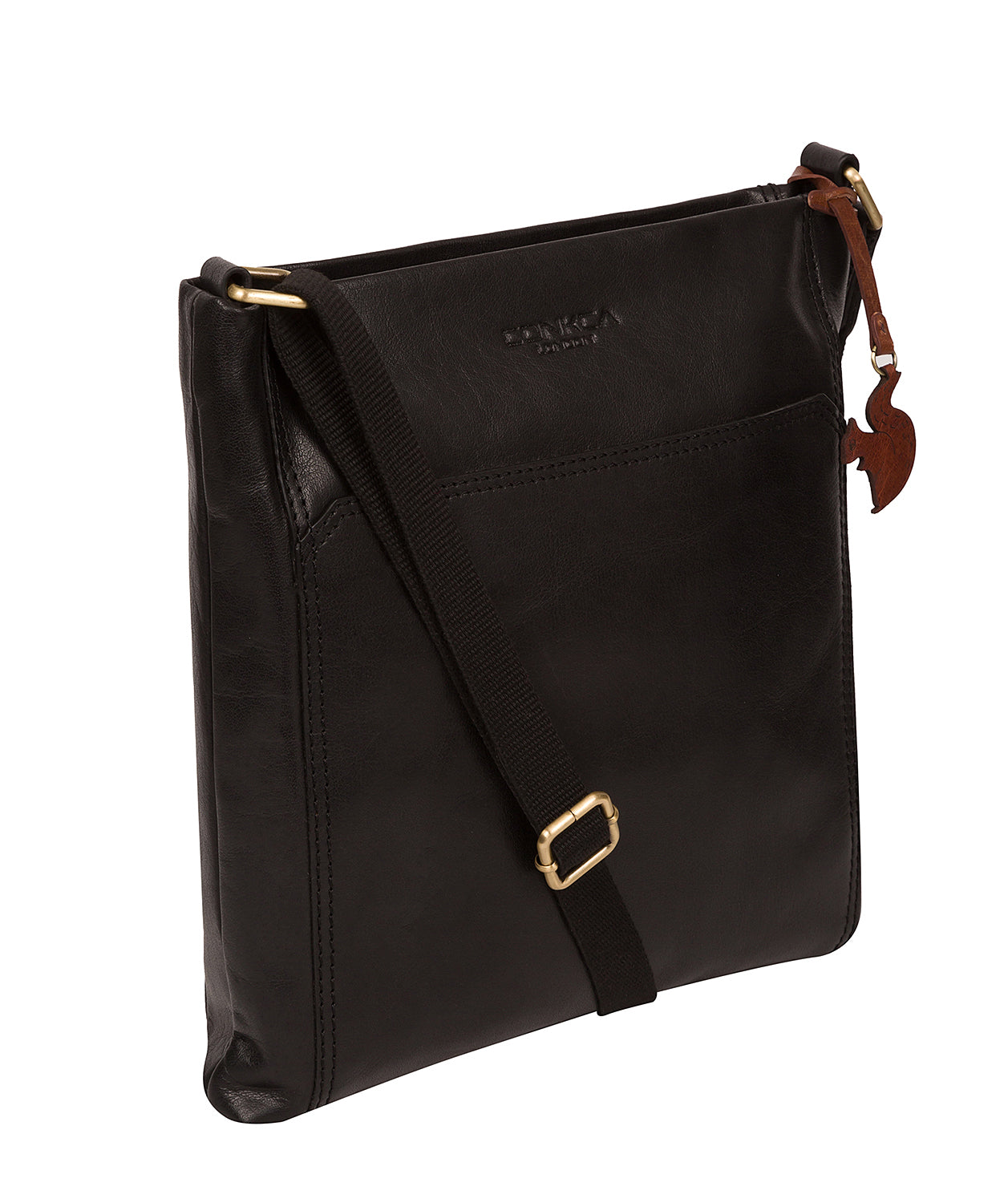 'Dink' Black Leather Cross Body Bag