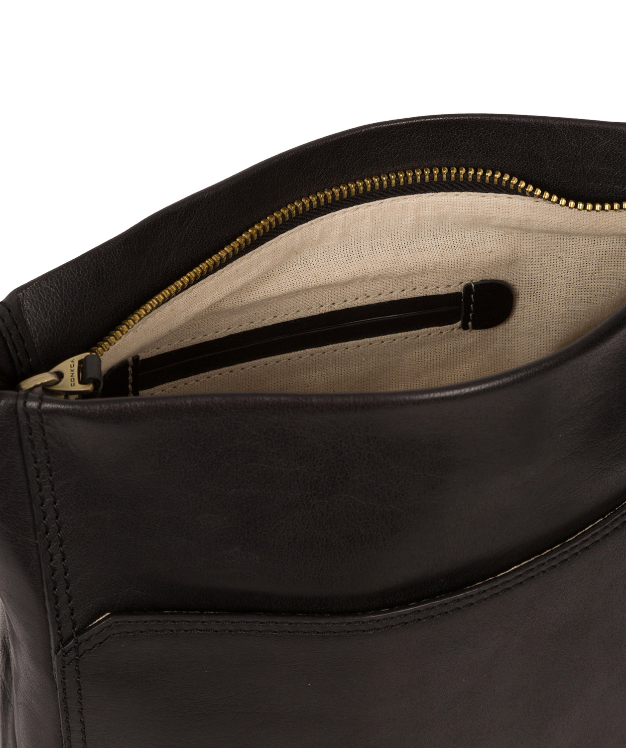 'Dink' Black Leather Cross Body Bag