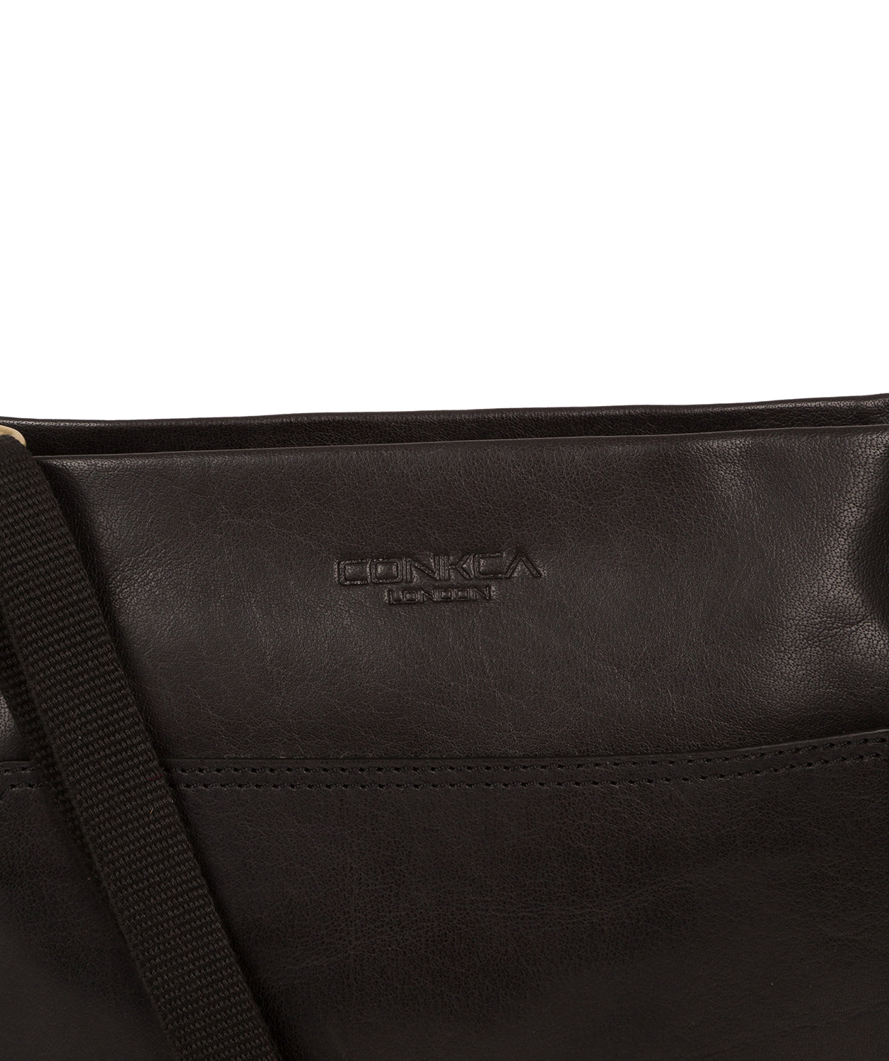 'Dink' Black Leather Cross Body Bag