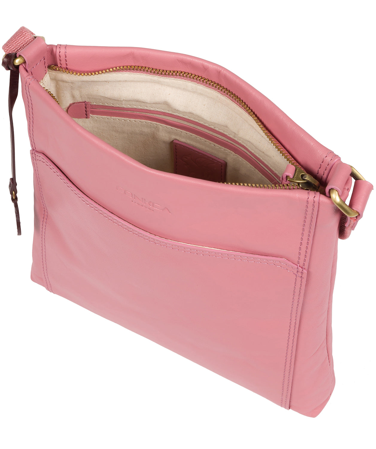'Dink' Blush Leather Cross Body Bag