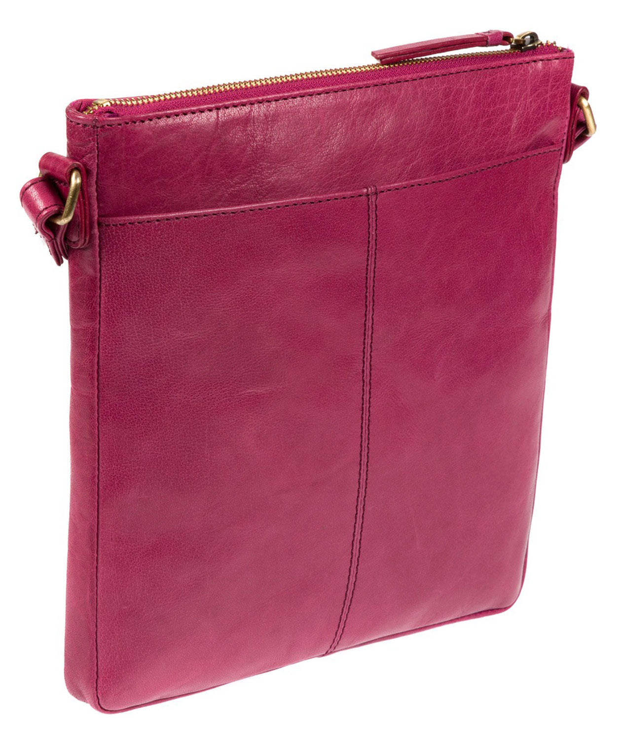 'Avril' Orchid Leather Cross Body Bag