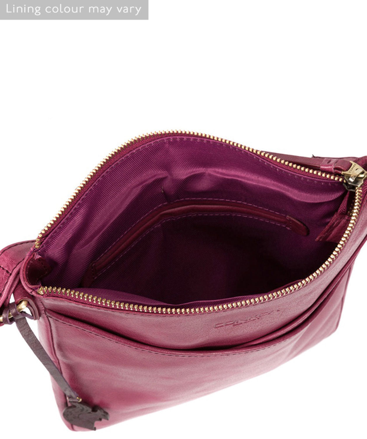 'Avril' Orchid Leather Cross Body Bag
